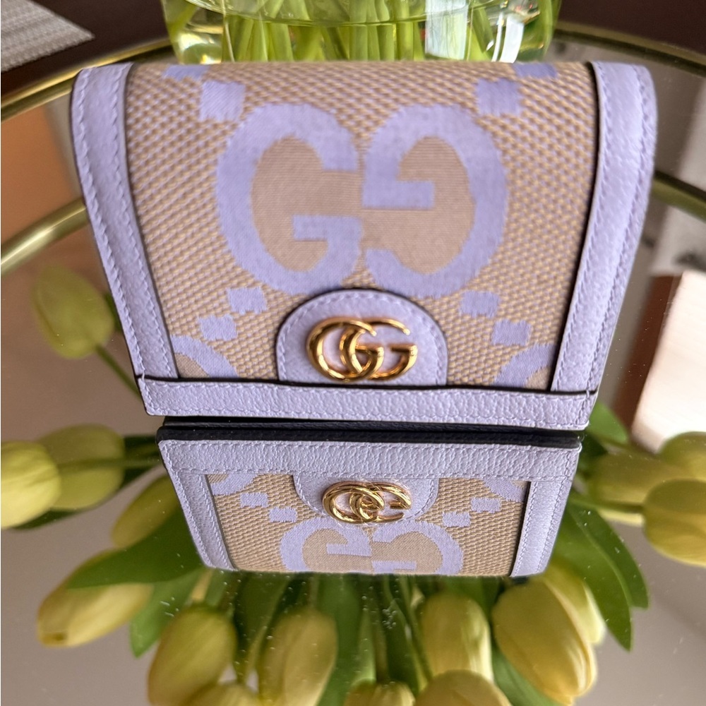 Gucci Ophidia Beige and Lavender Women's Small Wallet